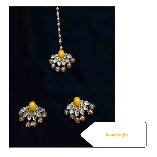 [PK7133-JW-EAR-021911] Mang Tika & Earrings Set