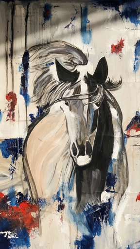 [PK7005-HM-WLH-022240] Abstract Horse Painting