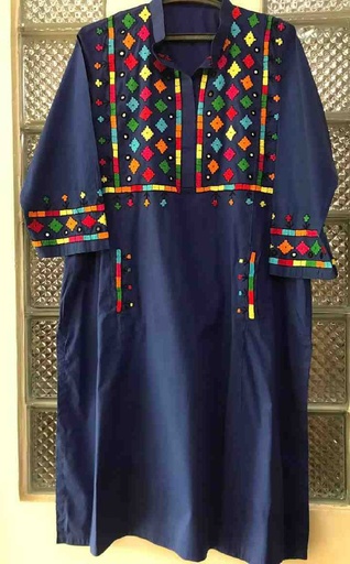 [PK7192-CW-PRT-022247] Balochi Embroiderd 3pc Suit with Chiffon Dupatta