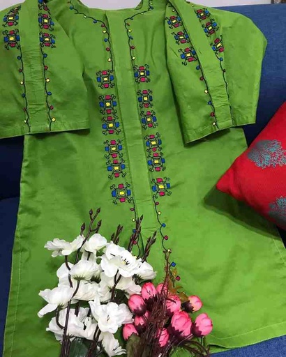 [PK7192-CK-KUR-022249] Balochi Embroidered Shirt