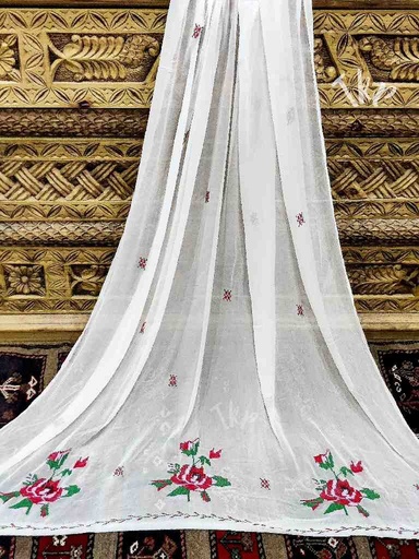 [PK7481-CL-GEN-023507] TKP Traditions (Cross Stitch Dupatta)