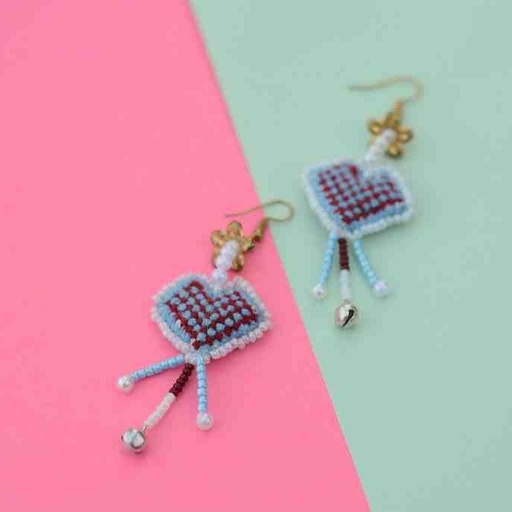 [PK7667-JW-EAR-023661] Embroidered Earrings 