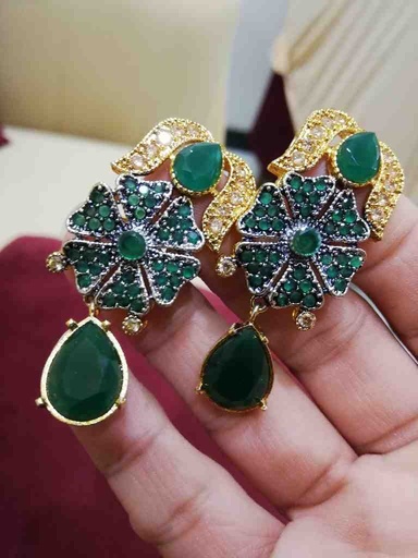 [PK3229-JW-EAR-023857] Emerald Earring