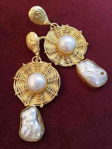 [PK3229-JW-EAR-023858] Mother of Pearl Earrings