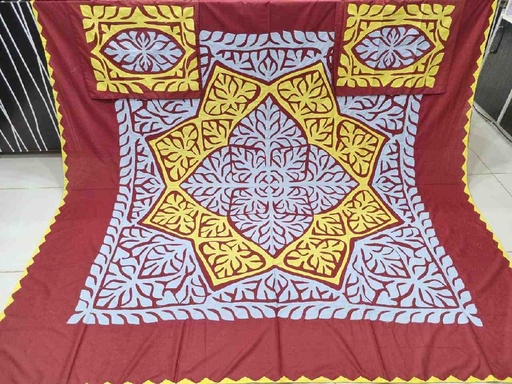 [PK7775-CW-UNS-024008] Applique Bedsheet