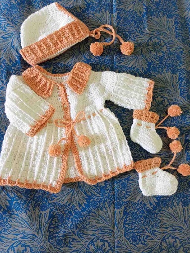 [PK7888-CK-EN-024523] 3 Peice Baby Dress