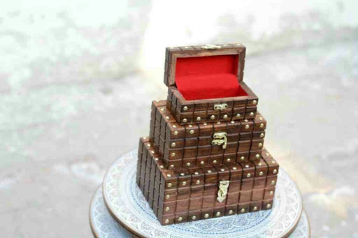 [PK7880-CF-WOO-024884] Wooden Decoration Jewelry Boxes (Set of 3)