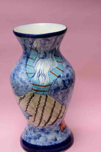 [PK0023-HM-VAS-025870] Blue Pottery Flower Vase