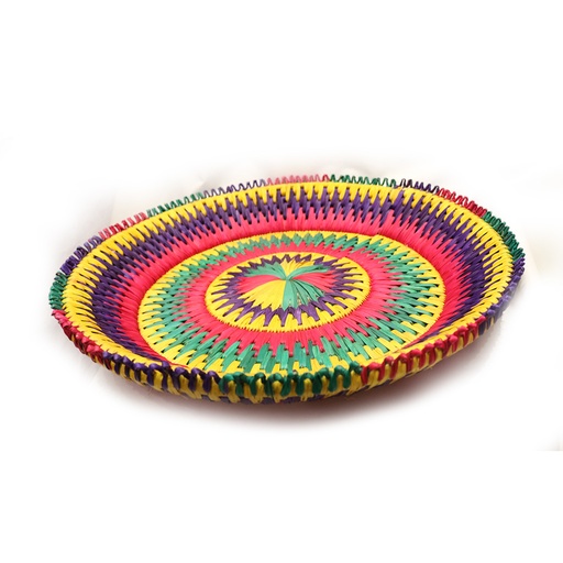 [PK0190-CF-BKT-002473] Large Basketry Bread Plate