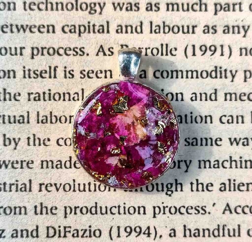 Rose Gold Resin Pendant