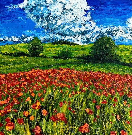 [PK8392-AR-ACR-028261] Acrylic Knife Painting on Canvas