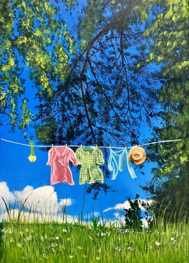 [PK8392-AR-PAI-028263] Acrylic Painting on Canvas Sheet