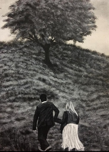 [PK8392-AR-ACR-028321] Black and White Painting Let’s Go Somewhere Only We Know