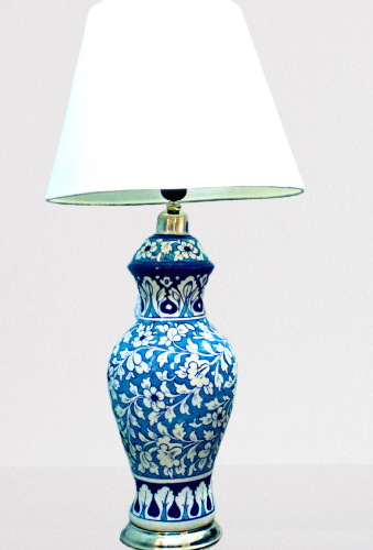[PK8386-HM-LMP-028330] Azure Tall Lamp with Shade