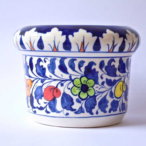 [PK8386-HM-PLN-028339] Floral Round Planter Large