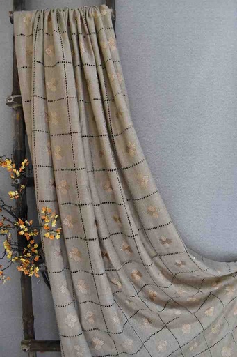 [PK8459-CM-SHW-028516]  Beige Phulkari Shawl