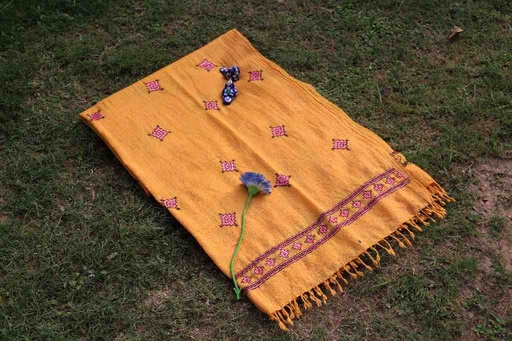 [PK8540-CW-SCF-028736] Pashmina Embroidered Shawl