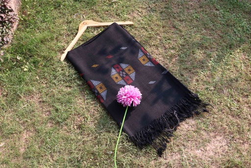[PK8541-CW-SCF-028751] Swati Khaddi Embroidered Wool Shawl