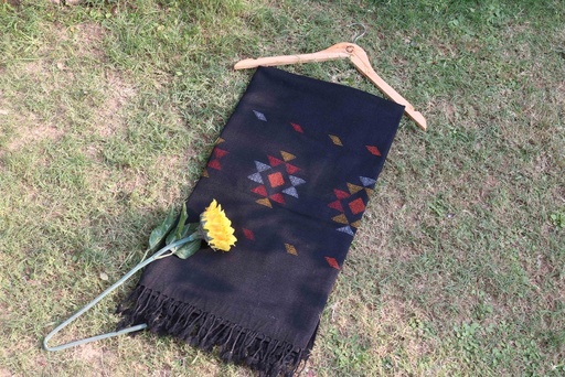 [PK8541-CW-SCF-028759] Swati Khaddi Embroidered Wool Shawl