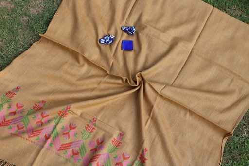 [PK8541-CW-SCF-028762] Swati Khaddi Embroidered Wool Shawl