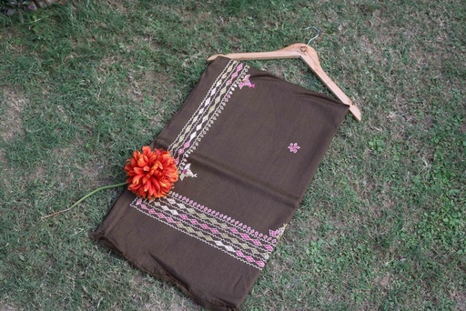 [PK8541-CW-SCF-028775] Swati Khaddi Embroidered Wool Shawl