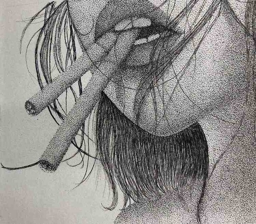 [PK8392-CF-PAP-028935] Pointillism Drawing Just Another Burn