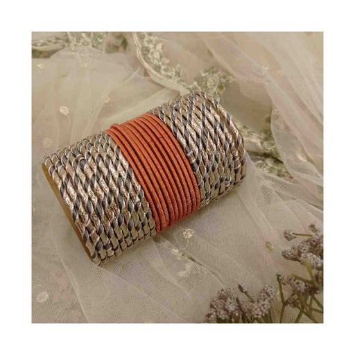 [PK8539-JW-BNG-028940] Hand Made Thread Bangles with gota for Parties, Weddings & Festivals.