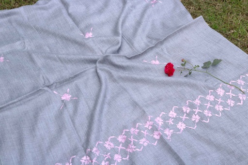 [PK8668-CM-SHW-029031] Swati Khaddi Embroidered Wool Shawl