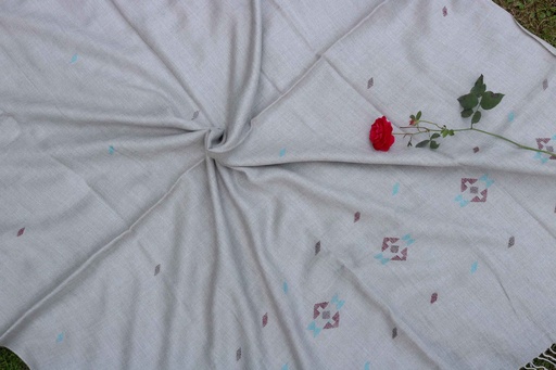 [PK8668-CM-SHW-029050] Swati Khaddi Embroidered Wool Shawl