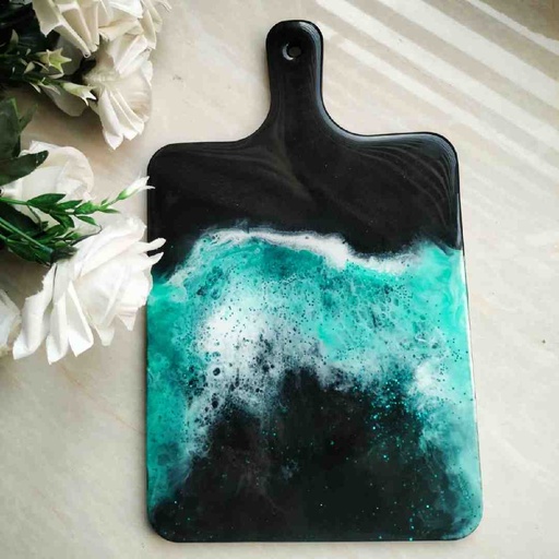 [PK8764-AR-PAI-029143] Black Ocean Themed Vanity Tray