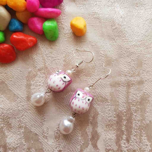 Ceramic Owl Earrings