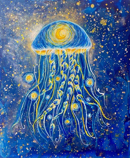 [PK8392-AR-ACR-029240] Starry Night Jellyfish