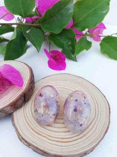 [PK4119-JW-EAR-029303] Oval Stud Earrings 