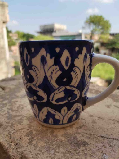 [PK2982-CF-BKT-029576] Blue Pottery Mug