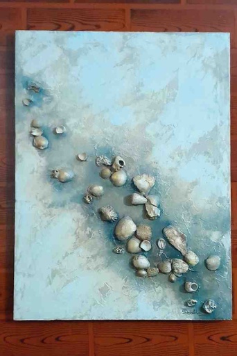 [PK8038-AR-OIL-029612] Sea Shell Art with Oil