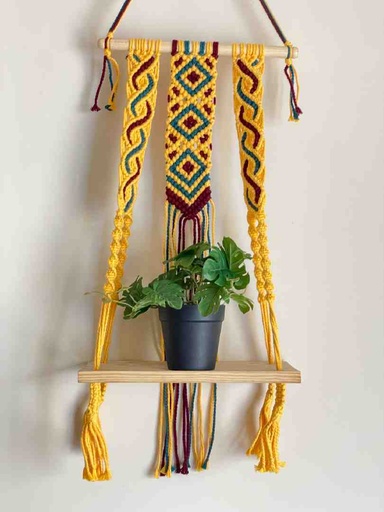 [PK9172-HM-WLH-029642] Macrame Shelf 