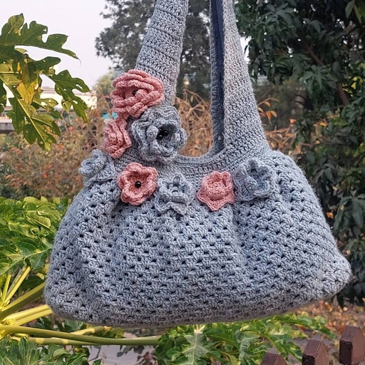 [PK9503-BG-SHO-029965] Handmade Crochet Bag