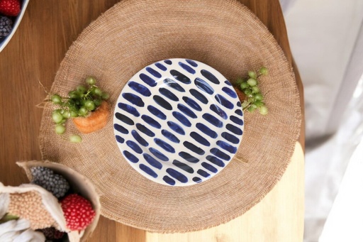 Test Blue Pottery Rice Dish
