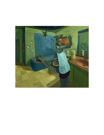 In the bathroom
