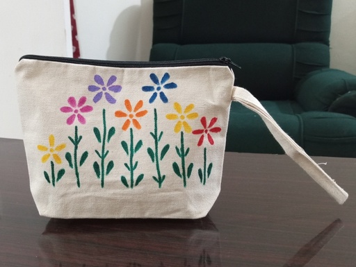 Multi purpose hand painted pouch