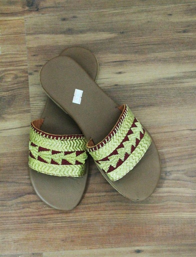 [PK0029-FW-CHP-000494] handmade afghan tilla work chappal
