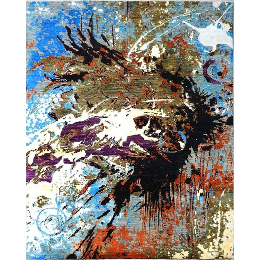 [PK0499-HM-RUG-004163] Modern Carpet -Wool&Silk- 8x10