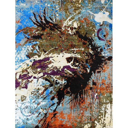 [PK0499-HM-RUG-004175] Modern Carpet -Wool&Silk- 8x10