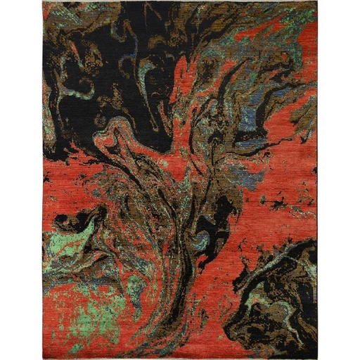 [PK0499-HM-RUG-004226] Modern Carpet -Wool&Silk- 9x12