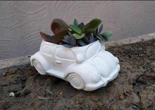 [PK0849-HM-PLN-005028] The Volkswagen Foxy Planter - White