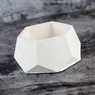 [PK0849-HM-PLN-005039] The Dodecaheadron Planter - White