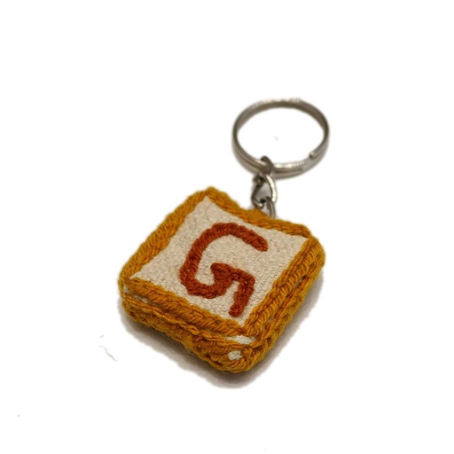 [PK0902-GN-GEN-005089] Alphabet Embroidered Keychain