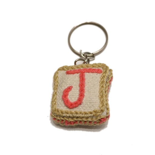 [PK0904-MR-GEN-005096] Alphabet Embroidered Keychain 