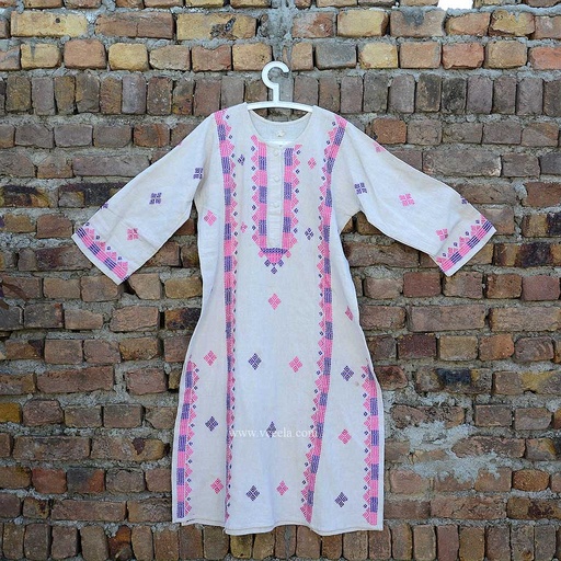 [PK0746-CW-PRT-005147] Phulkari Khadr Embroidered Kurta