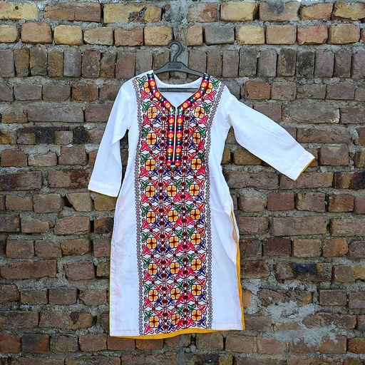 [PK0746-CW-PRT-005149] Phulkari Khadr Embroidered Kurta 